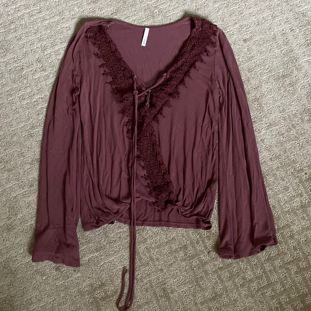 Wine Colored Blouse